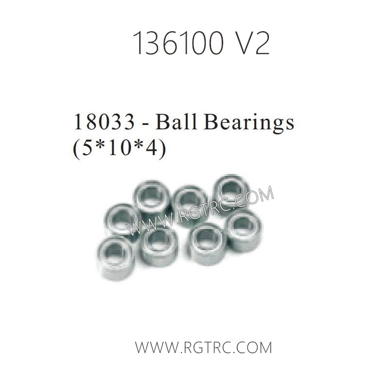 RGT Rock Cruiser 136100 RC4 V2 Parts 18033 Ball Bearings 5X10X4