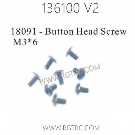 RGT Rock Cruiser 136100 RC4 V2 Parts 18091 Button Head Screw M3X6