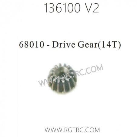 RGT Rock Cruiser 136100 RC4 V2 Parts 68010 Drive Gear 14T