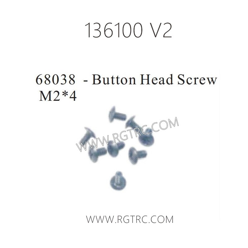 RGT Rock Cruiser 136100 RC4 V2 Parts 68038 Button Head Screw M2X4