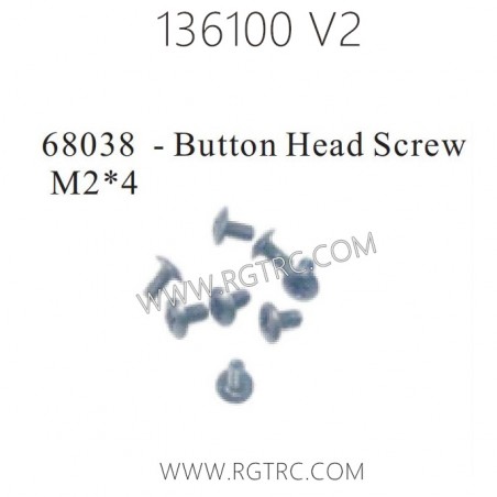 RGT Rock Cruiser 136100 RC4 V2 Parts 68038 Button Head Screw M2X4
