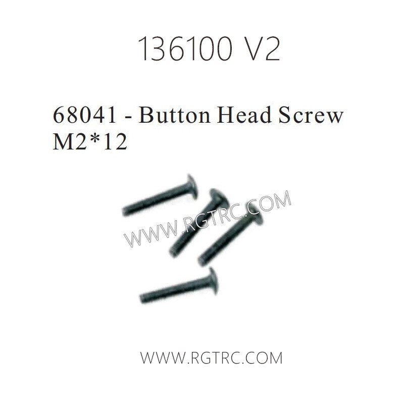 RGT Rock Cruiser 136100 RC4 V2 Parts 68041 Button Head Screw M2X12