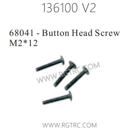 RGT Rock Cruiser 136100 RC4 V2 Parts 68041 Button Head Screw M2X12