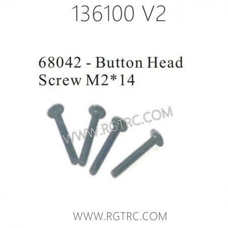 RGT Rock Cruiser 136100 RC4 V2 Parts 68042 Button Head Screw M2X14