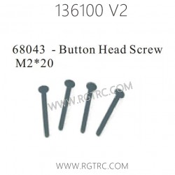 RGT Rock Cruiser 136100 RC4 V2 Parts 68043 Button Head Screw M2X20