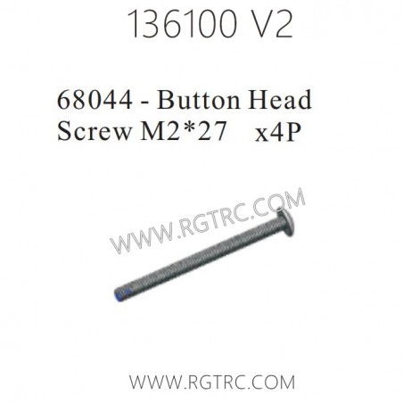 RGT Rock Cruiser 136100 RC4 V2 Parts 68044 Button Head Screw M2X27