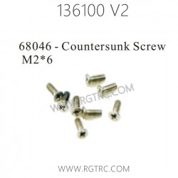 RGT Rock Cruiser 136100 RC4 V2 Parts 68046 Countersunk Screw M2X6