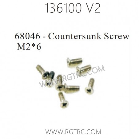 RGT Rock Cruiser 136100 RC4 V2 Parts 68046 Countersunk Screw M2X6