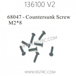 RGT Rock Cruiser 136100 RC4 V2 Parts 68047 Countersunk Screw M2X8