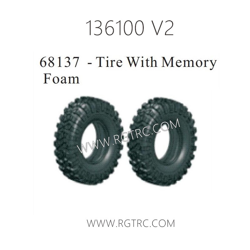 RGT 136100 V2 Parts 68137 Tire With Memory Foam