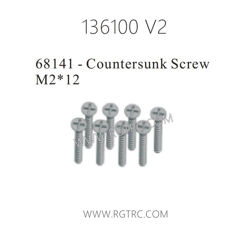 RGT 136100 V2 Parts 68141 Countersunk Screw M2X12