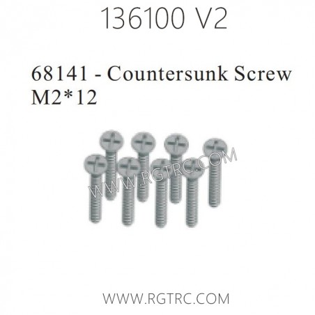 RGT 136100 V2 Parts 68141 Countersunk Screw M2X12