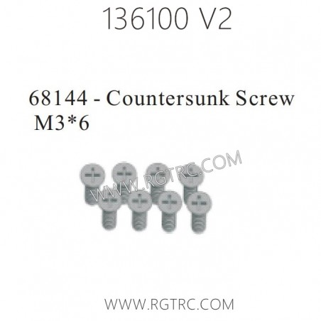 RGT 136100 V2 Parts 68144 Countersunk Screw M3X6