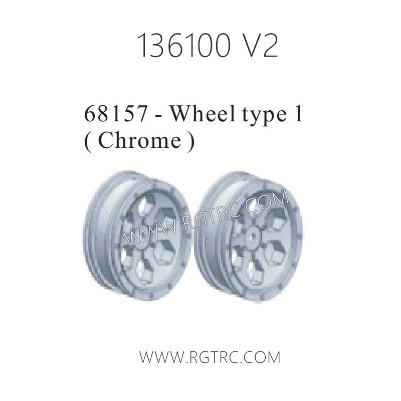 RGT 136100 V2 Parts 68157 Wheel Type Chrome