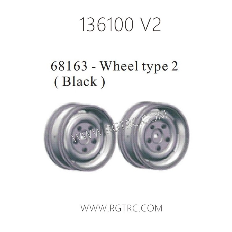 RGT 136100 V2 Parts 68163 Wheel Type 2 Black
