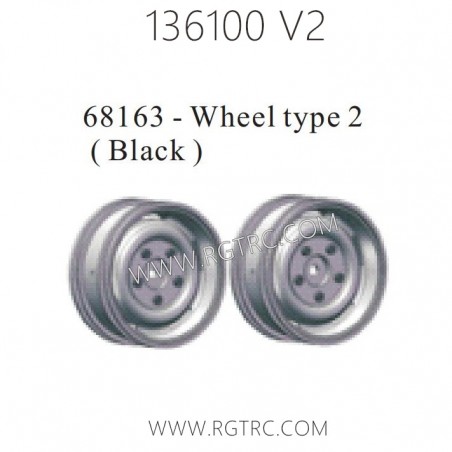 RGT 136100 V2 Parts 68163 Wheel Type 2 Black