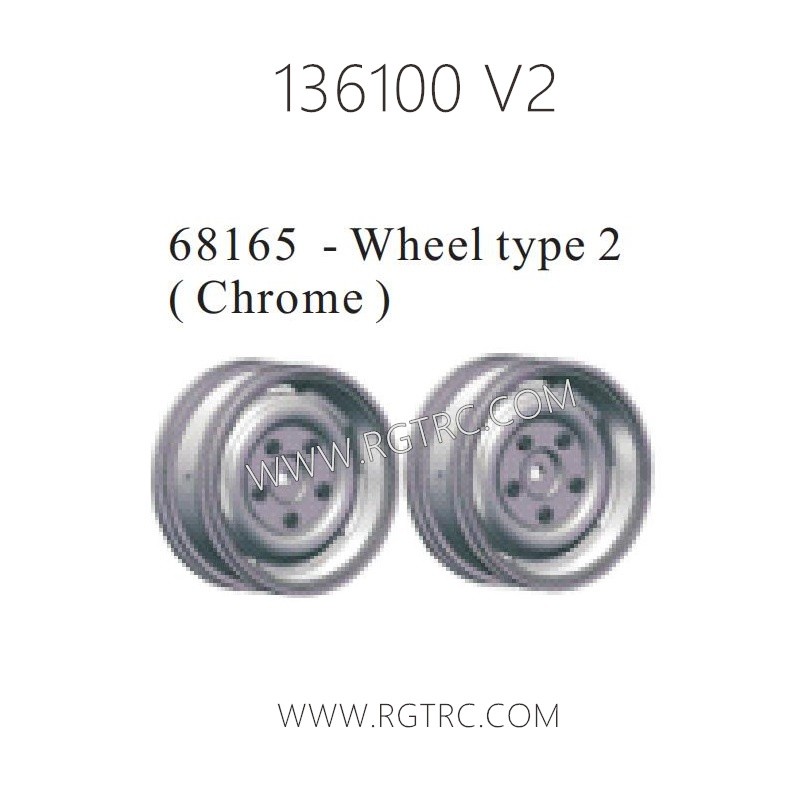 RGT 136100 V2 Parts 68165 Wheel Type 2 Chrome