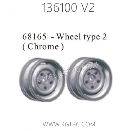 RGT 136100 V2 Parts 68165 Wheel Type 2 Chrome