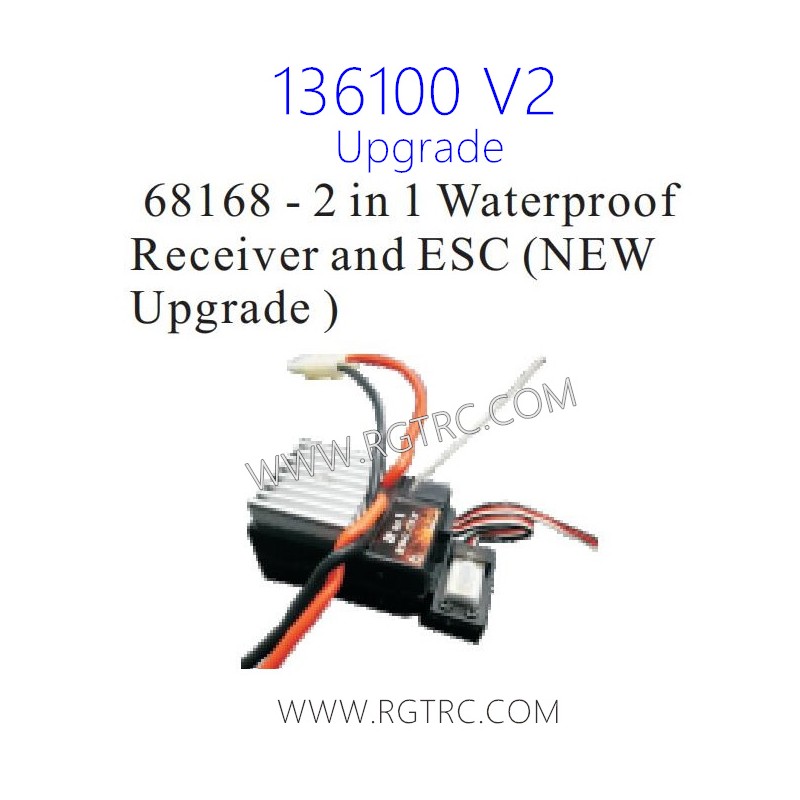 RGT 136100 V2 Parts 68168 2 in 1 Waterproof Receiver and ESC new Upgrade