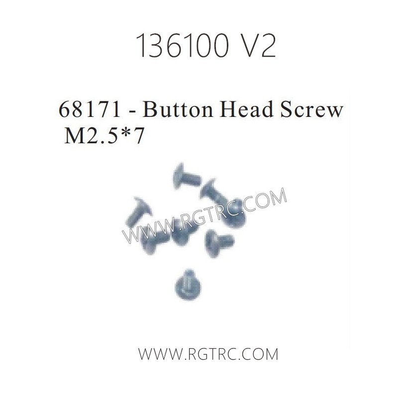 RGT 136100 V2 Parts 68171 Button Head Screw M2.5X7