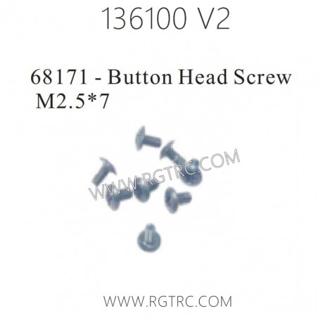 RGT 136100 V2 Parts 68171 Button Head Screw M2.5X7