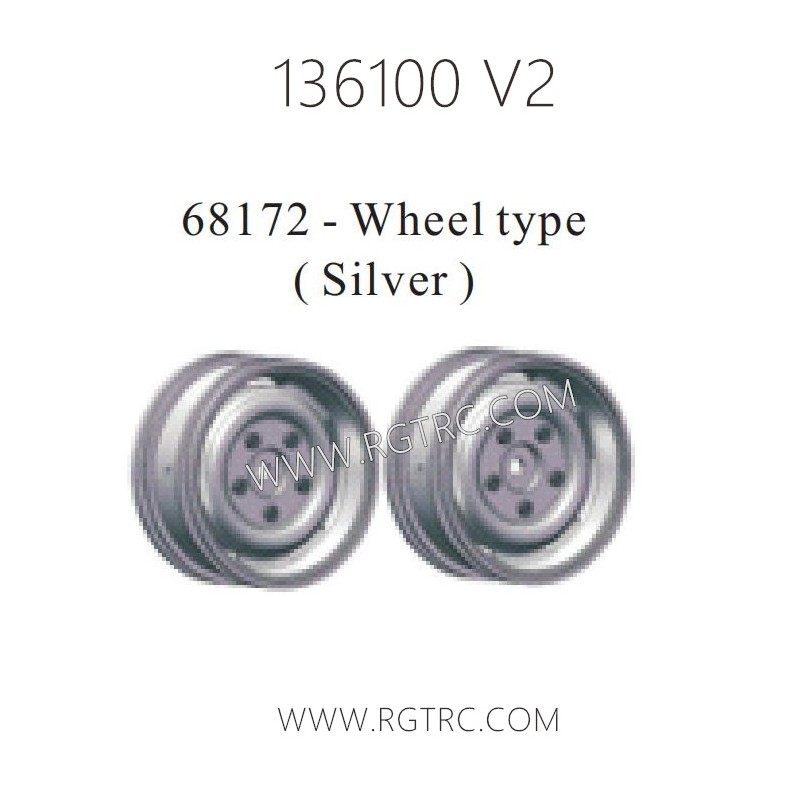 RGT 136100 V2 Parts 68172 Wheel Type Silver