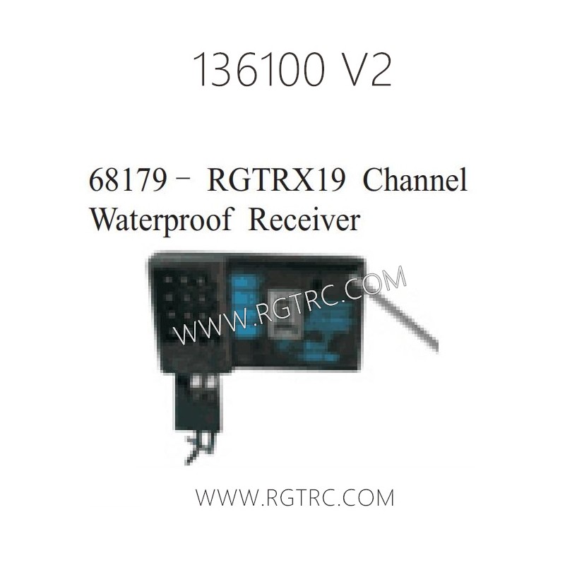 RGT 136100 V2 Parts 68179 RGTRX19 Channel Waterproof Receiver