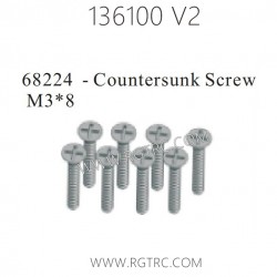 RGT 136100 V2 Parts 68224 Countersunk Screw M3X8