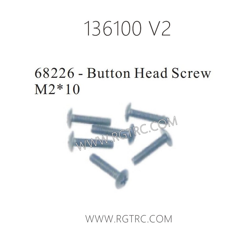 RGT 136100 V2 Parts 68226 Button Head Screw M2X10