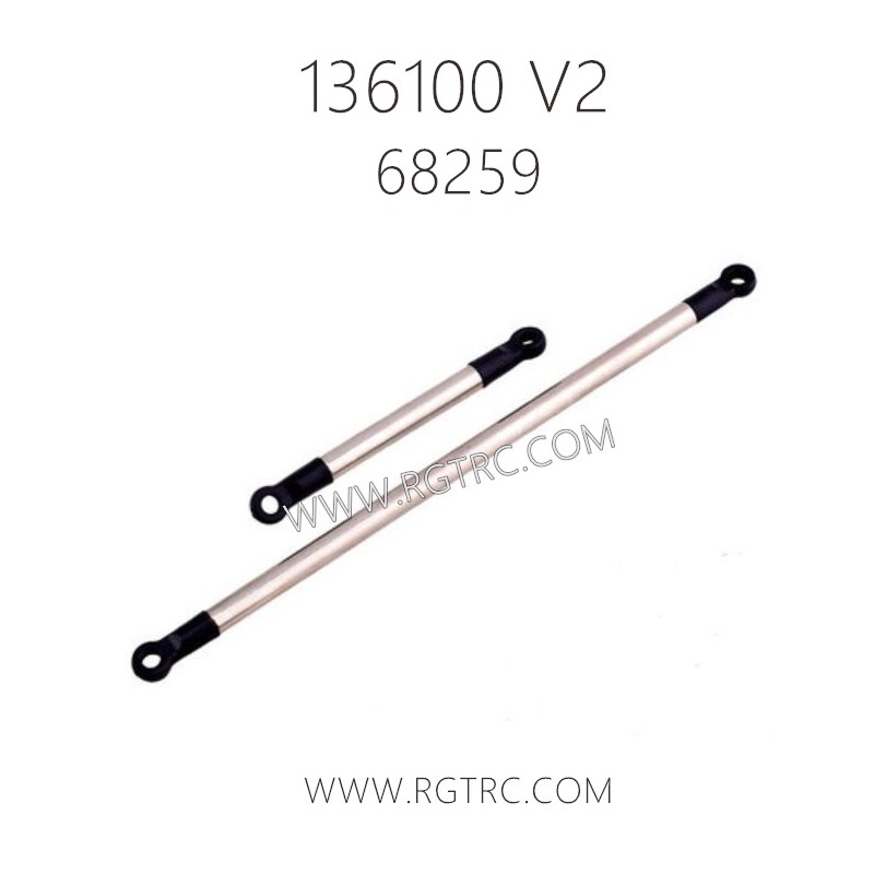 RGT 136100 V2 Parts 68259 Nickel Plated Steel Steering Rod Servo Rod