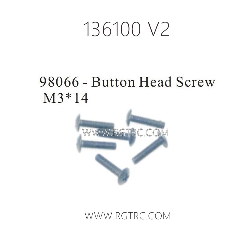 RGT 136100 V2 Parts 98066 Button Head Screw M3X14