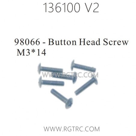 RGT 136100 V2 Parts 98066 Button Head Screw M3X14