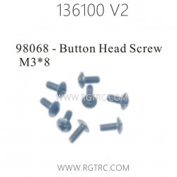 RGT 136100 V2 Parts 98068 Button Head Screw M3X8