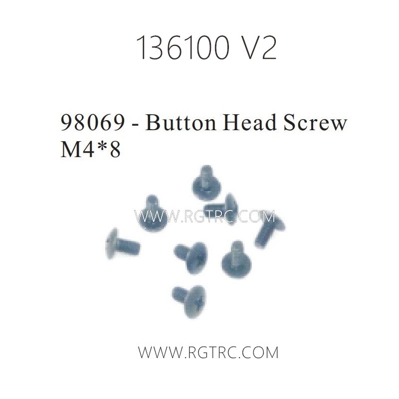 RGT 136100 V2 Parts 98069 Button Head Screw M4X8