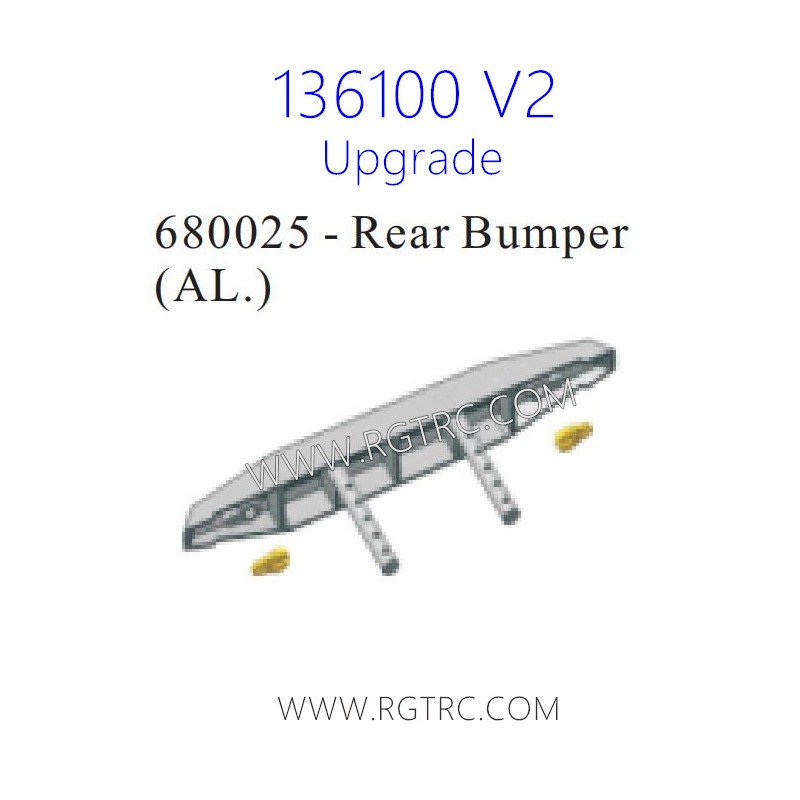 RGT 136100 V2 Upgrade Parts 680025 Rear Bumper AL.