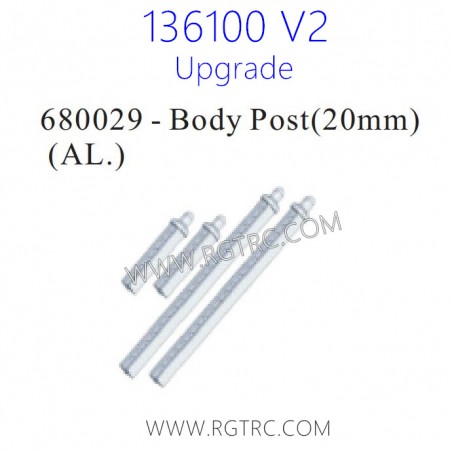 RGT 136100 V2 Upgrade Parts 680029 Body Post 20MM AL.