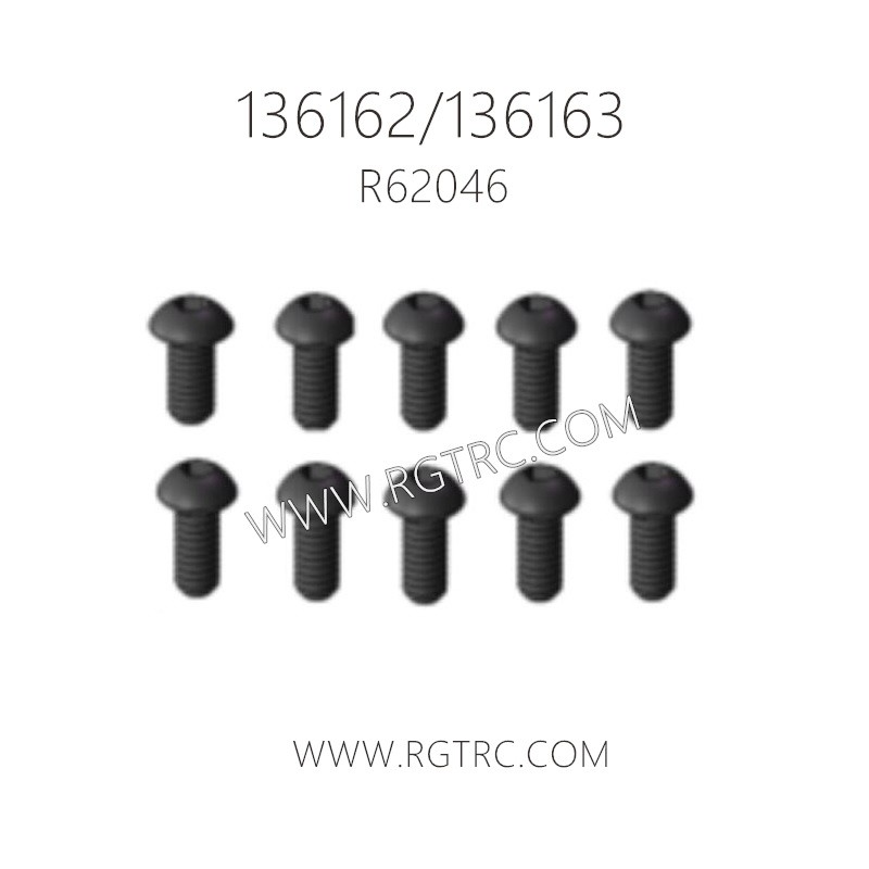 RGT 136162 136163 RC Car Parts R62046 Button Head Hex Screw 2.5X8mm