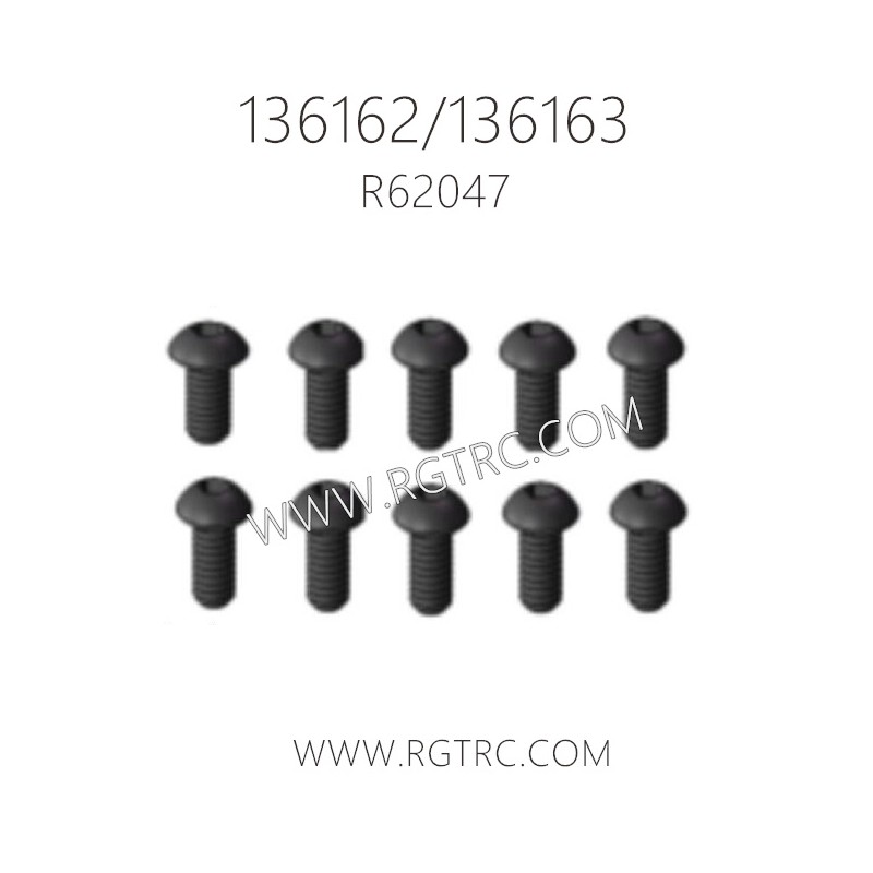 RGT 136162 136163 RC Car Parts R62047 Button Head Hex Screw 2.5X10mm