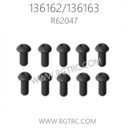 RGT 136162 136163 RC Car Parts R62047 Button Head Hex Screw 2.5X10mm