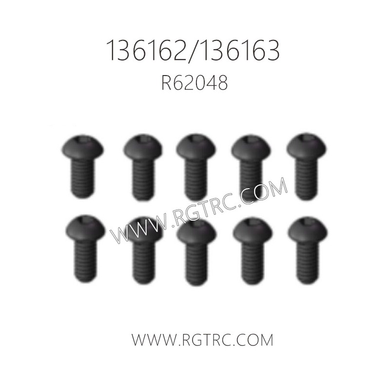 RGT 136162 136163 RC Car Parts R62048 Button Head Hex Screw 2.5X12mm