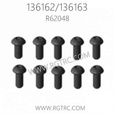 RGT 136162 136163 RC Car Parts R62048 Button Head Hex Screw 2.5X12mm