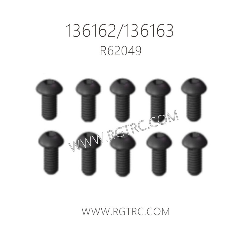 RGT 136162 136163 RC Car Parts R62049 Button Head Hex Screw 2.5X16mm