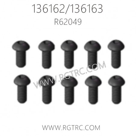 RGT 136162 136163 RC Car Parts R62049 Button Head Hex Screw 2.5X16mm