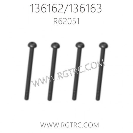 RGT 136162 136163 RC Car Parts R62051 Button Head Hex Screw Half Thread 2.5X40mm