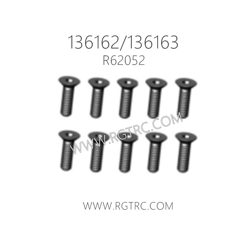 RGT 136162 136163 RC Car Parts R62052 Flat Head Hex Machine Screw 2.5X6mm