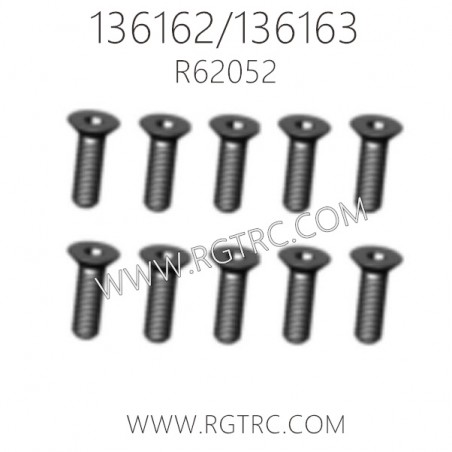 RGT 136162 136163 RC Car Parts R62052 Flat Head Hex Machine Screw 2.5X6mm