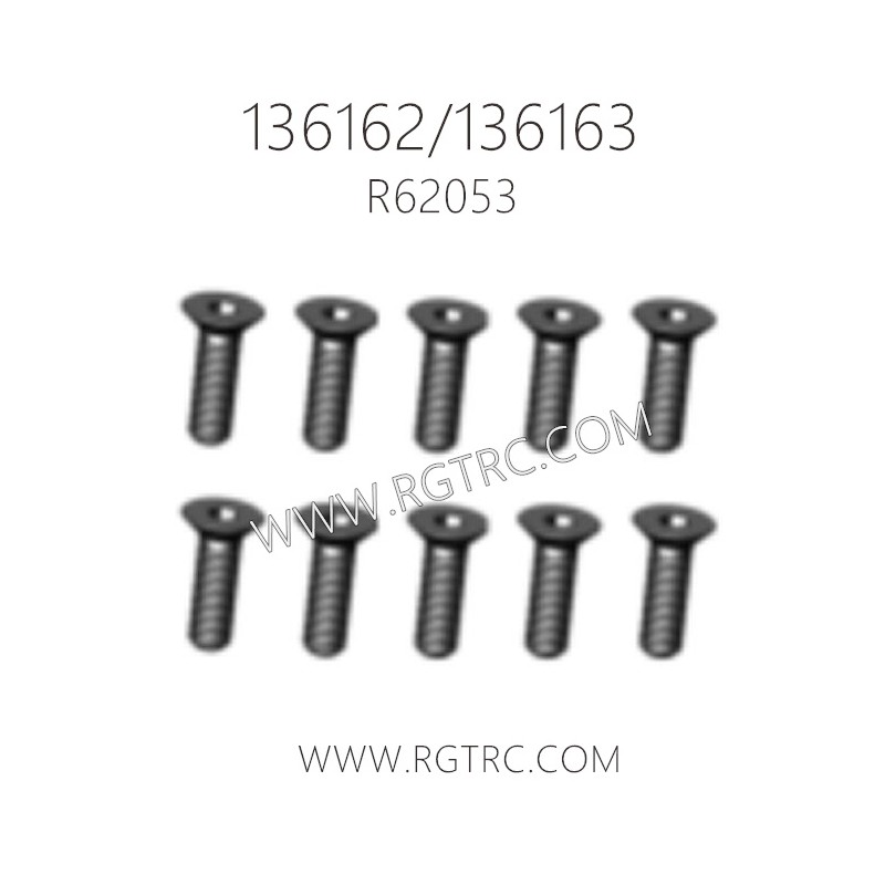 RGT 136162 136163 RC Car Parts R62053 Flat Head Hex Machine Screw 2.5X16mm